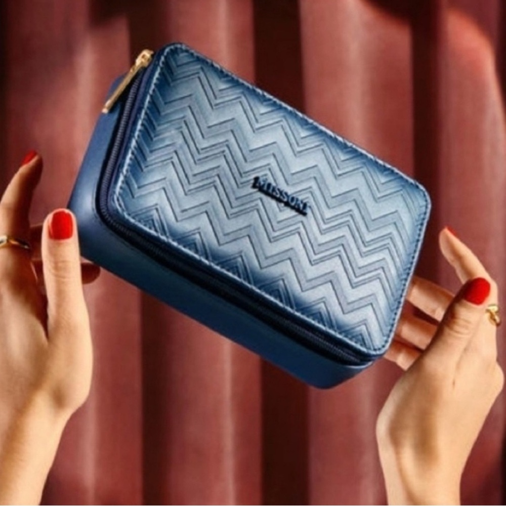 NWOT Missoni | Leather Travel Box for Accessories + Toiletries | Missoni X Delta